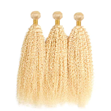 Virgin Blonde Kinky Curly Bundle